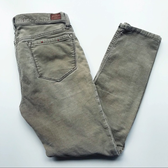 BDG Urban Outfitters Cigarette Mid Rise Cords Skinny Pants Size 29 Beige - Picture 2 of 6